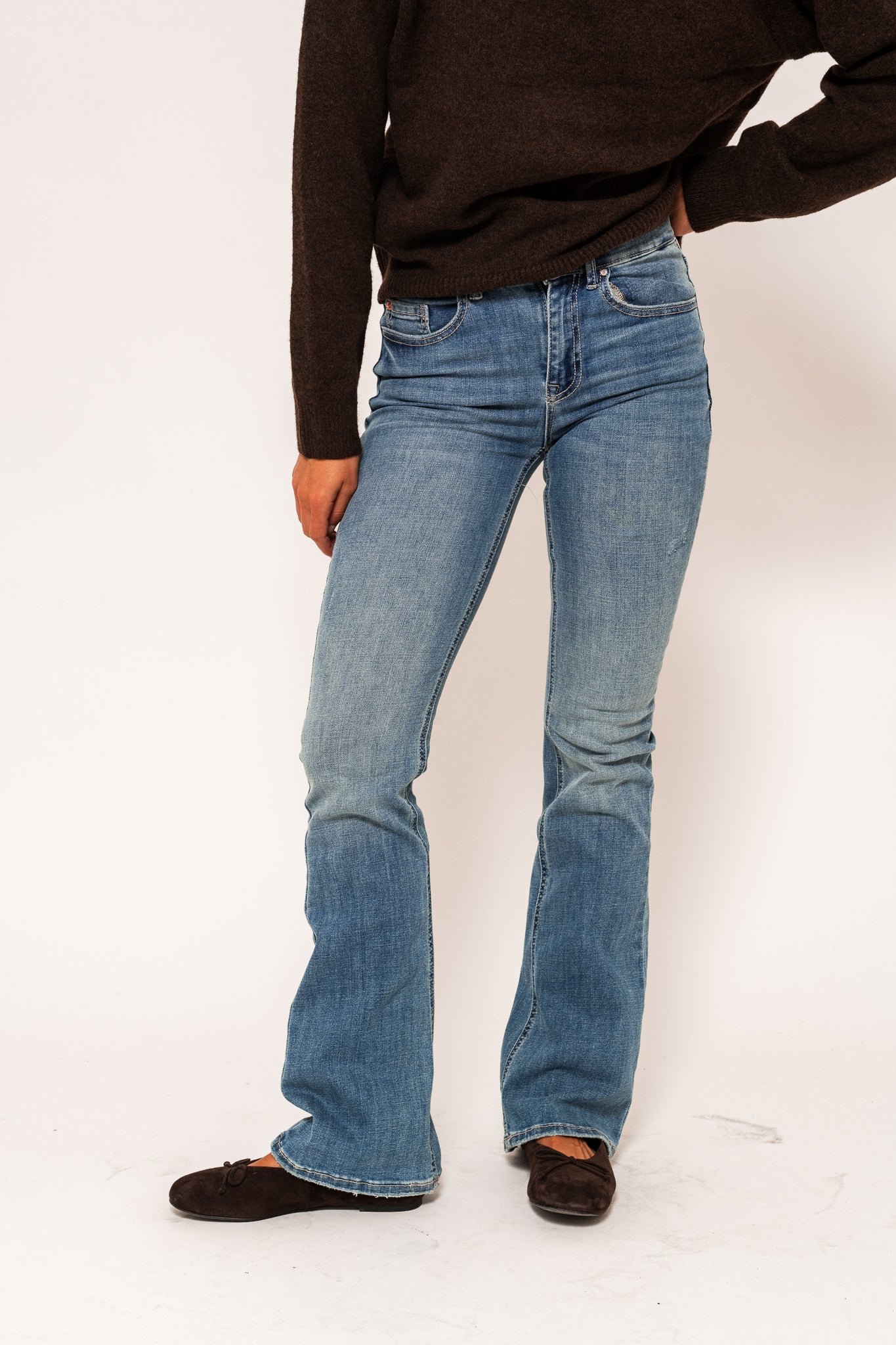 VMFLASH Flared Jeans - Medium Blue Denim